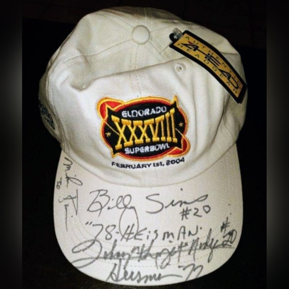 Super Bowl XXXVIII Heisman Trophy Winners Autograph Hat